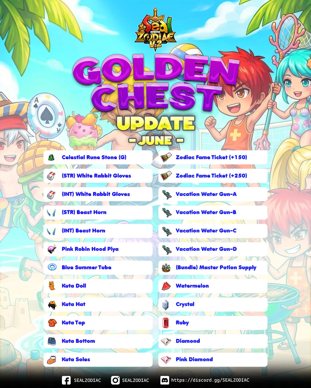 GOLDEN CHEST UPDATE - JUNE